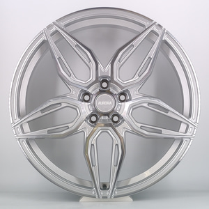 Aurora Modern Twin Spoke Design Silver Polished