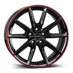Borbet LX18 black glossy rim red