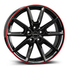 Borbet LX18 black glossy rim red